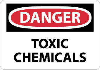 NMC D319PB-DANGER, TOXIC CHEMICALS, 10X14, PS VINYL (1 EACH)