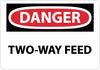 NMC D322R-DANGER, TWO WAY FEED, 7X10, RIGID PLASTIC (1 EACH)