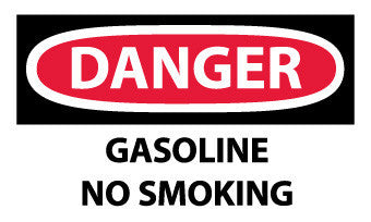 NMC D388AP-DANGER, GASOLINE NO SMOKING, 3X5, PS VINYL (PAK OF 5)