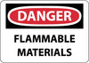 NMC D39R-DANGER, FLAMMABLE MATERIALS, 7X10, RIGID PLASTIC (1 EACH)
