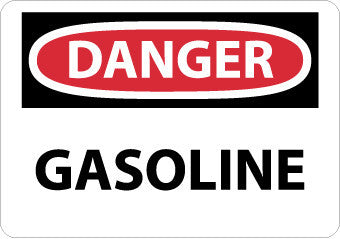 NMC D40RB-DANGER, GASOLINE, 10X14, RIGID PLASTIC (1 EACH)