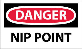 NMC D416AP-DANGER, NIP POINT, 3X5, PS VINYL (PAK OF 5)
