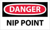 NMC D416AP-DANGER, NIP POINT, 3X5, PS VINYL (PAK OF 5)