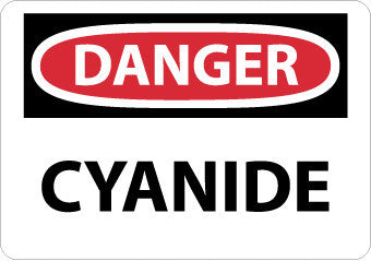 NMC D426RB-DANGER, CYANIDE, 10X14, RIGID PLASTIC (1 EACH)