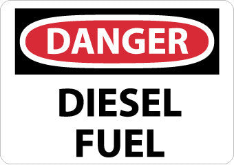 NMC D427A-DANGER, DIESEL FUEL, 7X10, .040 ALUM (1 EACH)