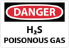 NMC D440EB-DANGER, H2S POISONOUS GAS, 10X14, FIBERGLASS (1 EACH)