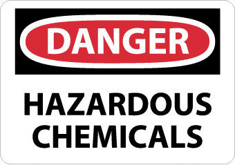 NMC D441RB-DANGER, HAZARDOUS CHEMICALS, 10X14, RIGID PLASTIC (1 EACH)