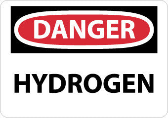NMC D447R-DANGER, HYDROGEN, 7X10, RIGID PLASTIC (1 EACH)