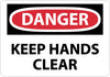 NMC D449A-DANGER, KEEP HANDS CLEAR, 7X10, .040 ALUM (1 EACH)