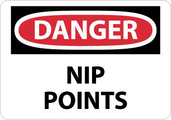 NMC D455PB-DANGER, NIP POINTS, 10X14, PS VINYL (1 EACH)