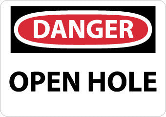 NMC D459EB-DANGER, OPEN HOLE, 10X14, FIBERGLASS (1 EACH)