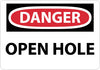 NMC D459PB-DANGER, OPEN HOLE, 10X14, PS VINYL (1 EACH)