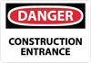 NMC D470AD-DANGER, CONSTRUCTION ENTRANCE, 20X28, .040 ALUM (1 EACH)
