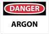 NMC D476PB-DANGER, ARGON, 10X14, PS VINYL (1 EACH)