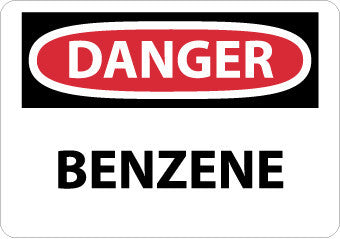 NMC D480PB-DANGER, BENZENE, 10X14, PS VINYL (1 EACH)