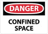 NMC D487AB-DANGER, CONFINED SPACE, 10X14, .040 ALUM (1 EACH)