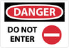 NMC D499PB-DANGER, DO NOT ENTER, GRAPHIC, 10X14, PS VINYL (1 EACH)