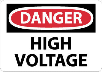 NMC D49RB-DANGER, HIGH VOLTAGE, 10X14, RIGID PLASTIC (1 EACH)