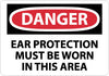 NMC D512AB-DANGER, EAR PROTECTION MUST BE WORN IN THIS AREA, 10X14, .040 ALUM (1 EACH)
