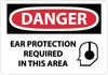 NMC D513A-DANGER, EAR PROTECTION REQUIRED, GRAPHIC, 7X10, .040 ALUM (1 EACH)