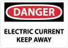 NMC D514AB-DANGER, ELECTRIC CURRENT KEEP AWAY, 10X14, .040 ALUM (1 EACH)