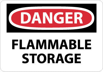 NMC D534PB-DANGER, FLAMMABLE STORAGE, 10X14, PS VINYL (1 EACH)