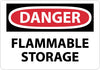 NMC D534PB-DANGER, FLAMMABLE STORAGE, 10X14, PS VINYL (1 EACH)