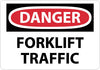 NMC D536PB-DANGER, FORKLIFT TRAFFIC, 10X14, PS VINYL (1 EACH)