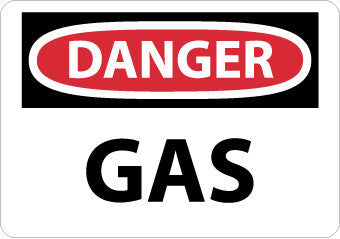 NMC D540AB-DANGER, GAS, 10X14, .040 ALUM (1 EACH)