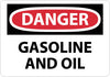 NMC D541PB-DANGER, GASOLINE AND OIL, 10X14, PS VINYL (1 EACH)