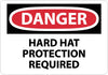 NMC D544RB-DANGER, HARD HAT PROTECTION REQUIRED, 10X14, RIGID PLASTIC (1 EACH)