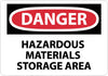 NMC D548PB-DANGER, HAZARDOUS MATERIALS STORAGE AREA, 10X14, PS VINYL (1 EACH)