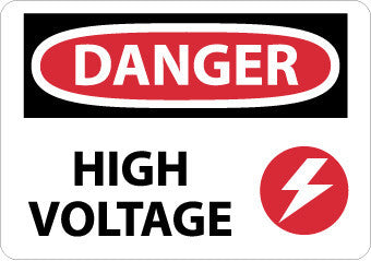 NMC D549EB-DANGER, HIGH VOLTAGE, GRAPHIC, 10X14, FIBERGLASS (1 EACH)