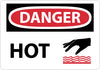 NMC D557PB-DANGER, HOT, GRAPHIC, 10X14, PS VINYL (1 EACH)