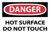 NMC D559AP-DANGER, HOT SURFACE DO NOT TOUCH, 3X5, PS VINYL (PAK OF 5)
