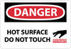 NMC D560PB-DANGER, HOT SURFACE DO NOT TOUCH, GRAPHIC, 10X14, PS VINYL (1 EACH)