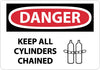 NMC D563AB-DANGER, KEEP ALL CYLINDERS CHAINED, GRAPHIC, 10X14, .040 ALUM (1 EACH)