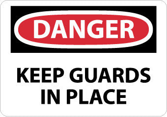 NMC D566AB-DANGER, KEEP GUARDS IN PLACE, 10X14, .040 ALUM (1 EACH)
