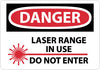 NMC D572AB-DANGER, LASER RANGE IN USE DO NOT ENTER, GRAPHIC, 10X14, .040 ALUM (1 EACH)