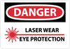 NMC D574RB-DANGER, LASER WEAR EYE PROTECTION, GRAPHIC, 10X14, RIGID PLASTIC (1 EACH)