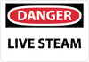 NMC D578PB-DANGER, LIVE STEAM, 10X14, PS VINYL (1 EACH)