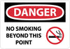 NMC D587AB-DANGER, NO SMOKING BEYOND THIS POINT, GRAPHIC, 10X14, .040 ALUM (1 EACH)