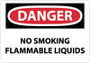 NMC D588RB-DANGER, NO SMOKING FLAMMABLE LIQUIDS, 10X14, RIGID PLASTIC (1 EACH)