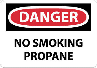 NMC D590PB-DANGER, NO SMOKING PROPANE, 10X14, PS VINYL (1 EACH)
