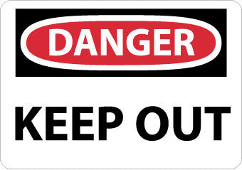 NMC D59PB-DANGER, KEEP OUT, 10X14, PS VINYL (1 EACH)