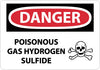 NMC D602AB-DANGER, POISONOUS GAS HYDROGEN SULFIDE, 10X14, .040 ALUM (1 EACH)