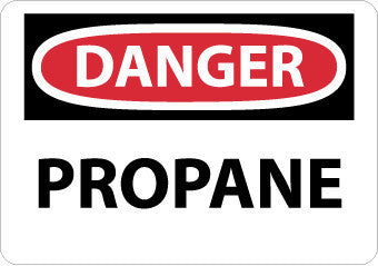 NMC D603RB-DANGER, PROPANE, 10X14, RIGID PLASTIC (1 EACH)