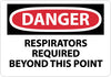 NMC D604RB-DANGER, RESPIRATORS REQUIRED BEYOND THIS POINT, 10X14, RIGID PLASTIC (1 EACH)