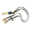 DBI/SALA 1246080 6' WrapBax2 Polyester Web Twin Leg Tie-Back Shock-Absorbing Lanyard With Locking Snap Hook And Tie Back Hooks On Other End  (1/EA)