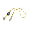 DBI/SALA 1246011 6' EZ-Stop 3/4" Polyester Web Single-Leg Shock Absorbing Lanyard With Self-Locking Snap Hook At Each End  (1/EA)